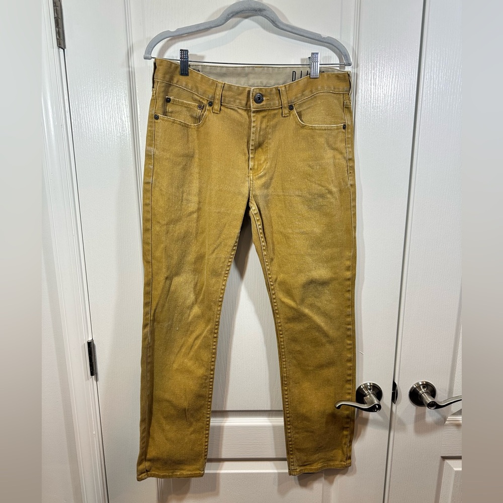 Bullhead Dillon Skinny Men’s Mustard Yellow Jeans, Size 32x30 - 99% Cotton - Picture 2 of 8